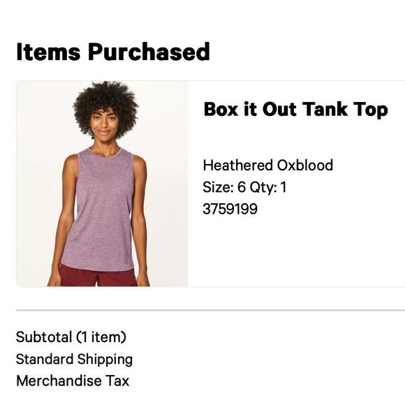 Lululemon Box It Out Tank Size 6 - Picture 7 of 10